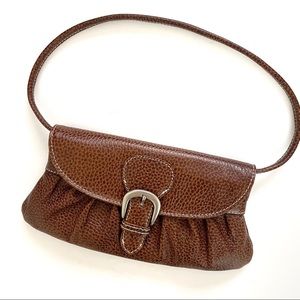 Latico Pebbled Brown Leather Mini Purse Shoulder Bag